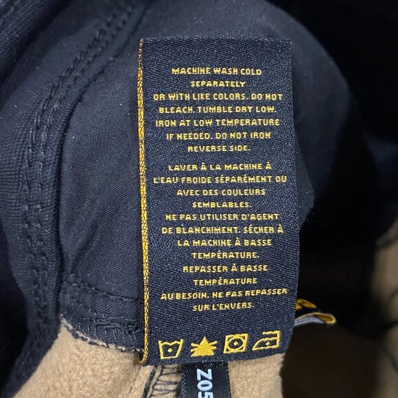 CAT Caterpillar Work Pants Mens 32 x 32 Black Canvas Fleece Lined Insulated - Picture 12 of 12